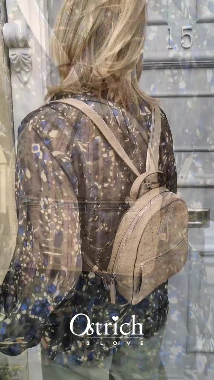 Ostrich Leather Desert Backpack - Etsy